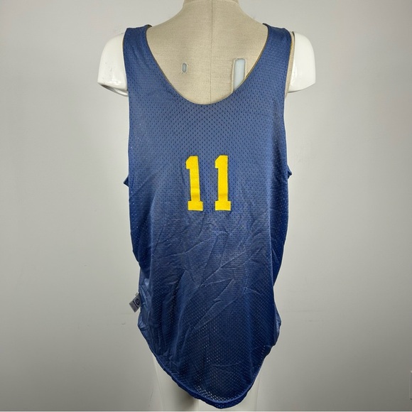 Vintage Men Blue Yellow Wildcats Reversible Jersey Tank Top Size L - Picture 8 of 13